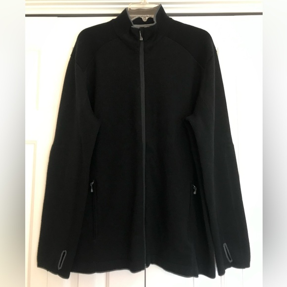 Smartwool Black Full Zip Sweater. 95% Merino Wool. Size XL. - Picture 1 of 9